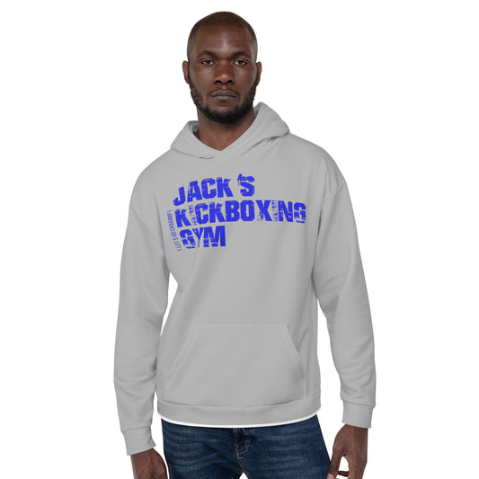 Jack's Kickboxing Gym - Front Print Hoodie (Gray)