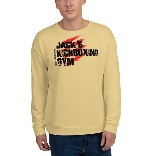 Jack's Kickboxing Gym - Front Print Long-Sleeve  (Yellow)