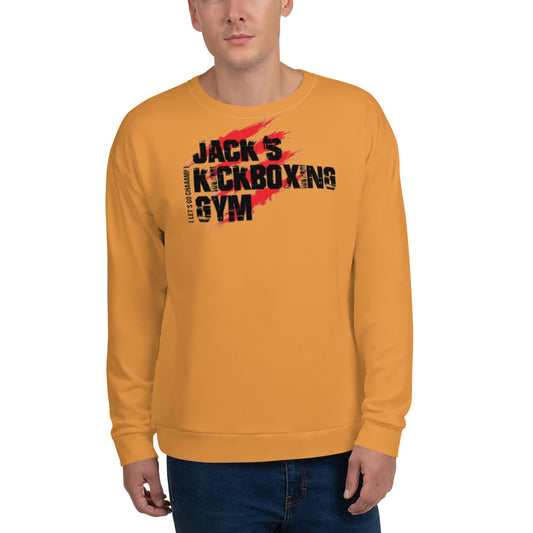 Jack's Kickboxing Gym - Front Print Long-Sleeve  (Orange)